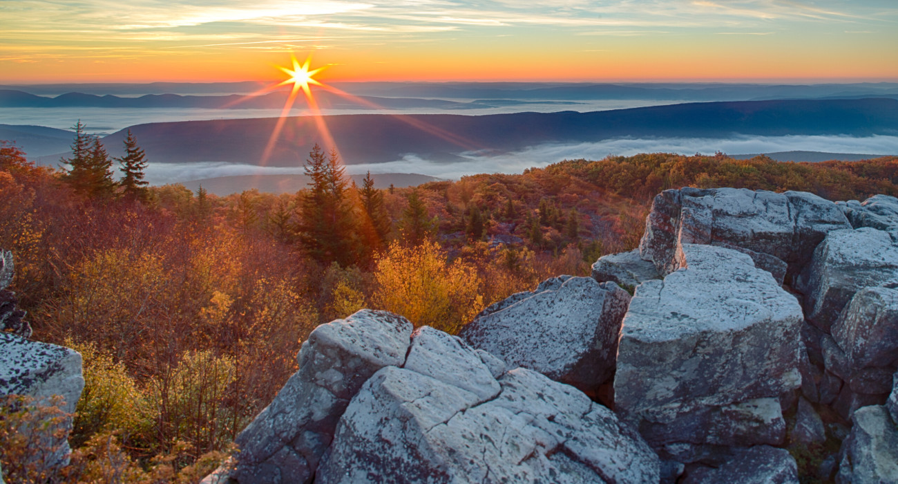 Sunrise on Dolly Sods over the Mountains of West Virginia